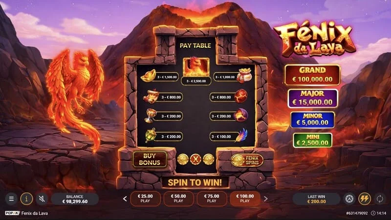 Fenix da Lava - pengumpulan syiling oleh pengumpul dalam mod respin